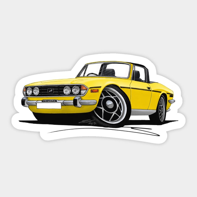 Triumph Stag Yellow Sticker by y30man5